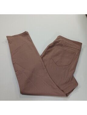 Lee Sculpting Slim Fit Women's Brownish Taupe Mid-Rise Pull-On Pants 18M (34×31)